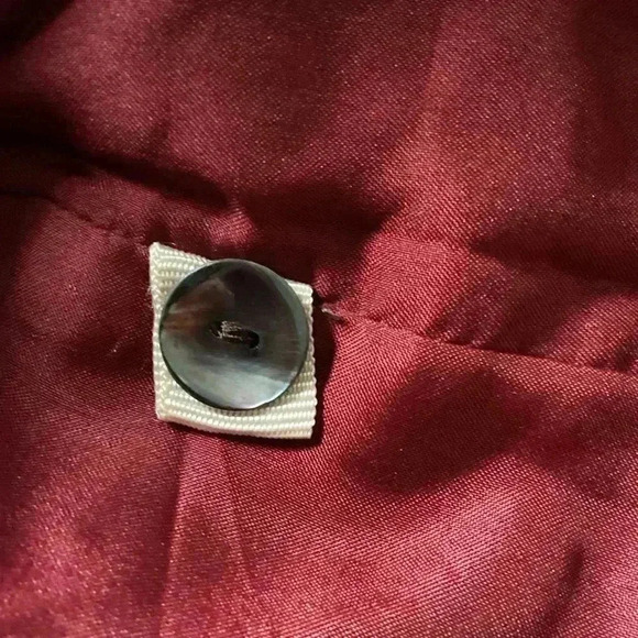 Indigo Moon Patcgwork Lion stitching Ling Sleeve Jacket Size Small Oversized Red - Picture 9 of 16